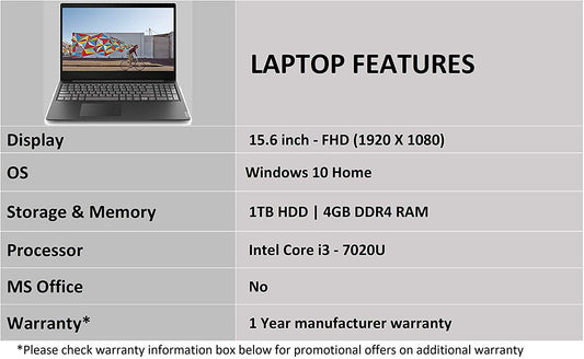 Lenovo Ideapad S145 7th Gen Intel Core i3 15.6-inch FHD Thin and Light Laptop